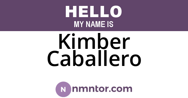 Kimber Caballero