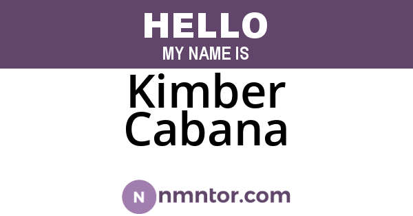Kimber Cabana