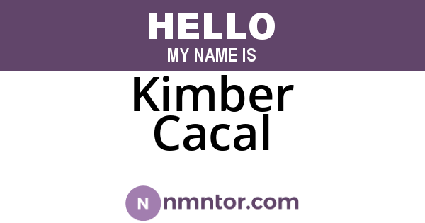 Kimber Cacal