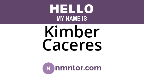 Kimber Caceres