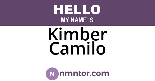 Kimber Camilo