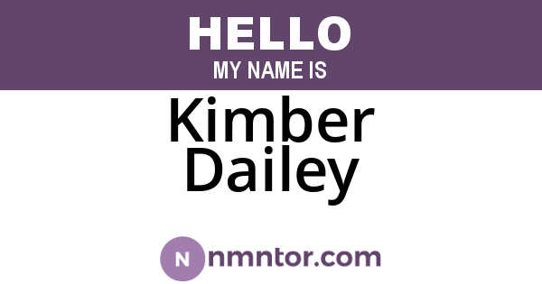 Kimber Dailey