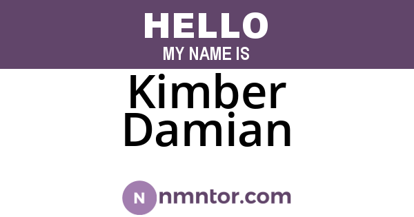 Kimber Damian