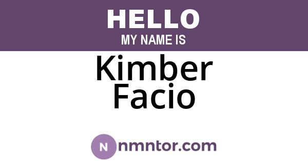 Kimber Facio