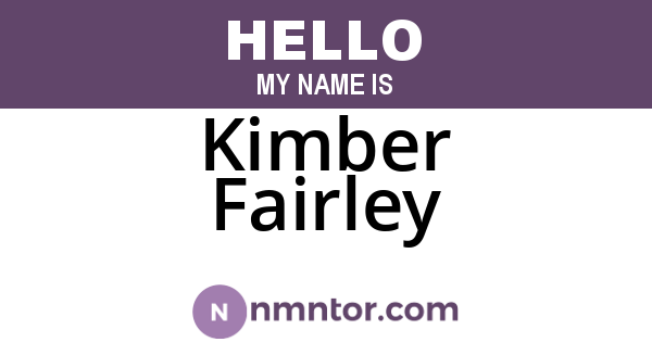 Kimber Fairley