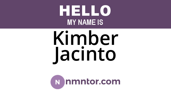 Kimber Jacinto