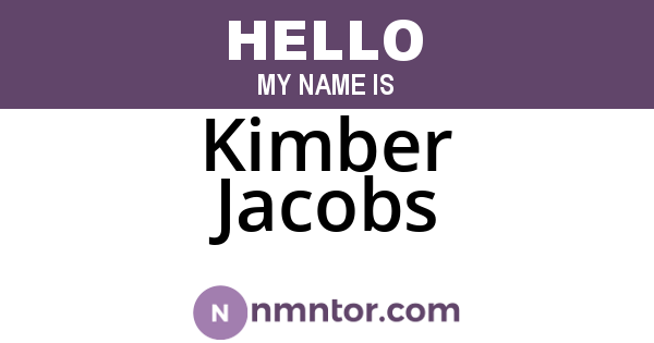Kimber Jacobs