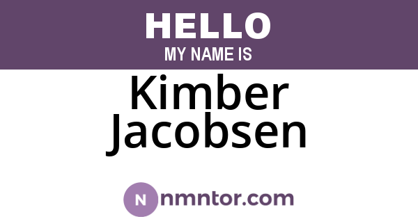 Kimber Jacobsen