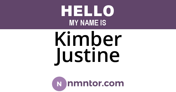 Kimber Justine