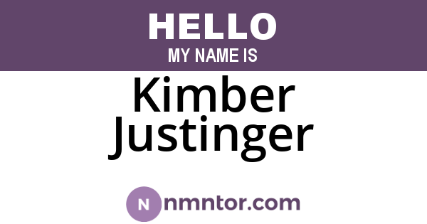 Kimber Justinger