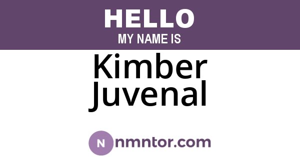 Kimber Juvenal