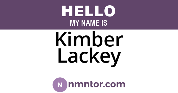 Kimber Lackey