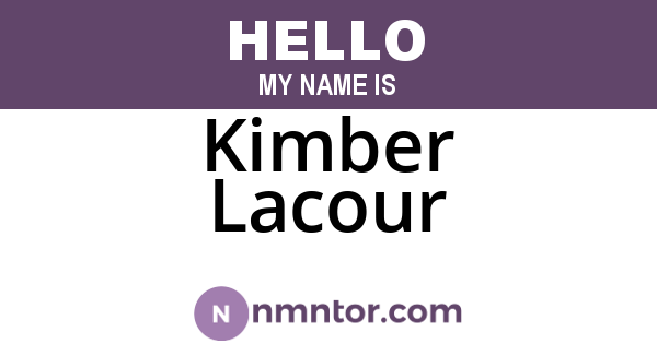 Kimber Lacour
