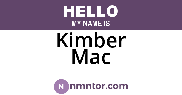 Kimber Mac