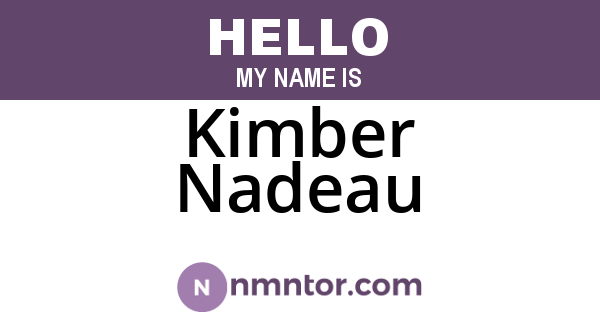 Kimber Nadeau