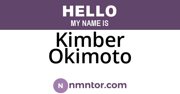 Kimber Okimoto