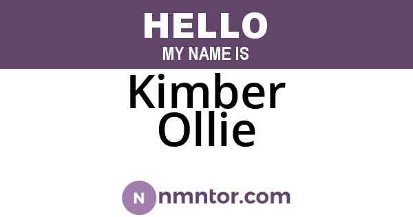 Kimber Ollie