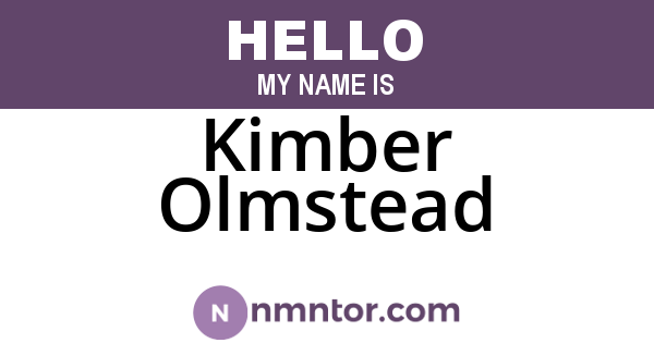 Kimber Olmstead