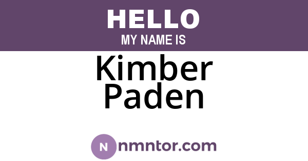 Kimber Paden