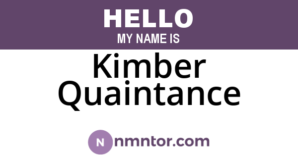 Kimber Quaintance
