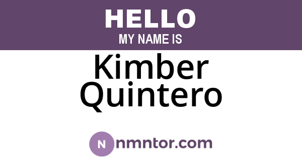 Kimber Quintero