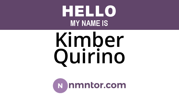 Kimber Quirino
