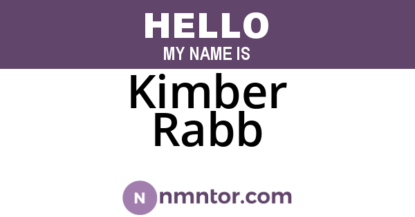 Kimber Rabb