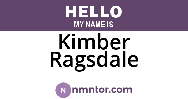Kimber Ragsdale