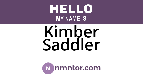 Kimber Saddler