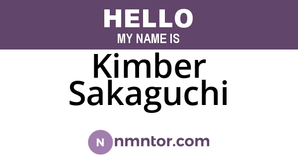 Kimber Sakaguchi