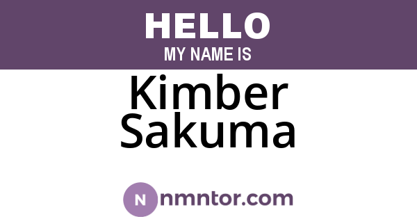 Kimber Sakuma