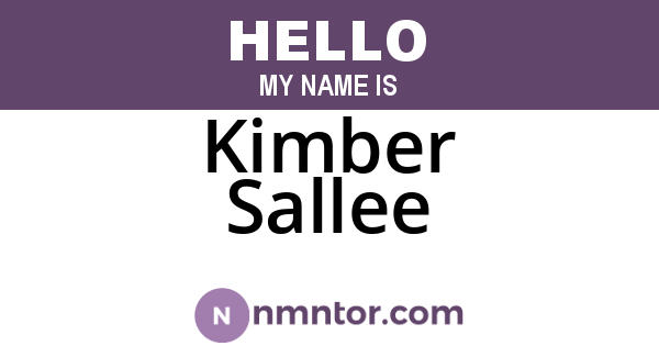 Kimber Sallee