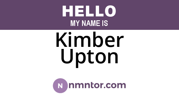 Kimber Upton