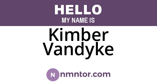 Kimber Vandyke