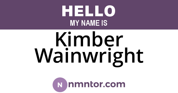 Kimber Wainwright