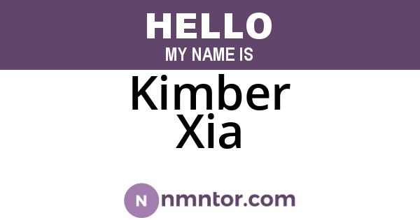 Kimber Xia
