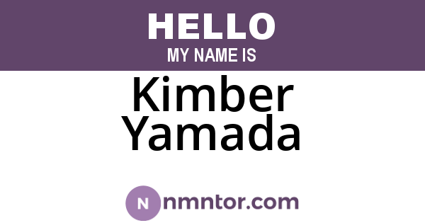 Kimber Yamada