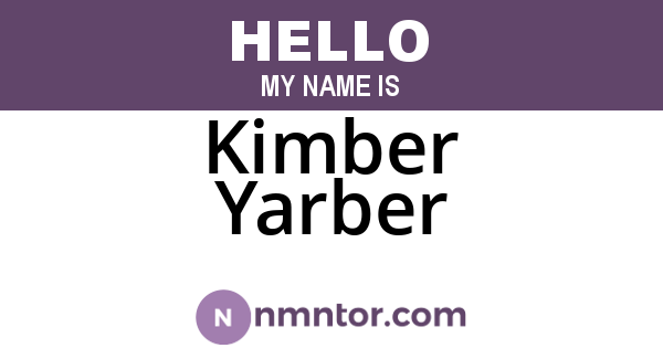 Kimber Yarber