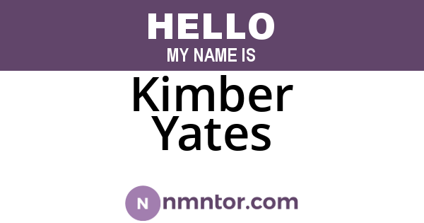 Kimber Yates