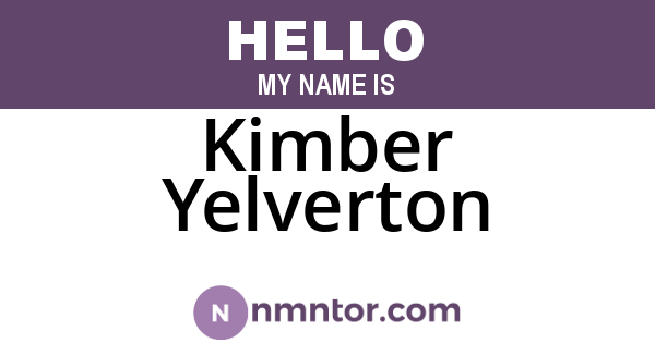 Kimber Yelverton