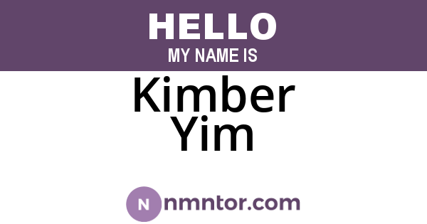 Kimber Yim