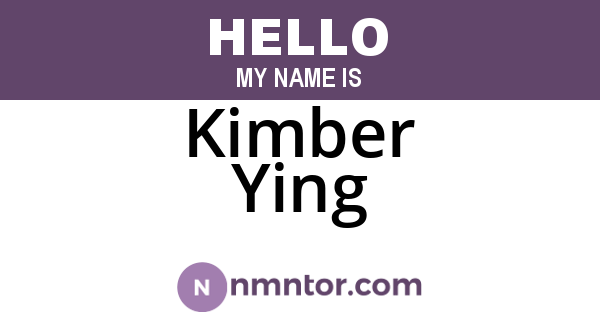 Kimber Ying