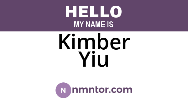 Kimber Yiu
