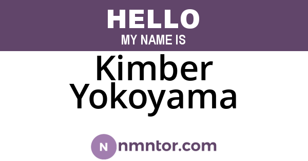 Kimber Yokoyama