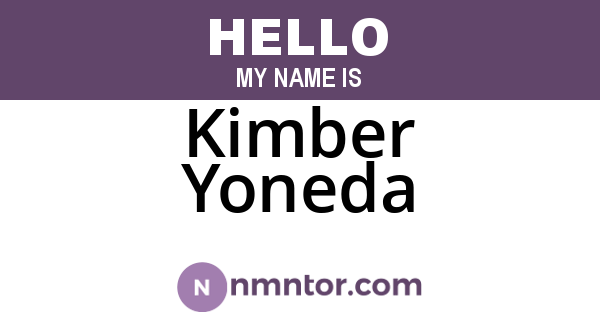 Kimber Yoneda