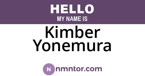Kimber Yonemura