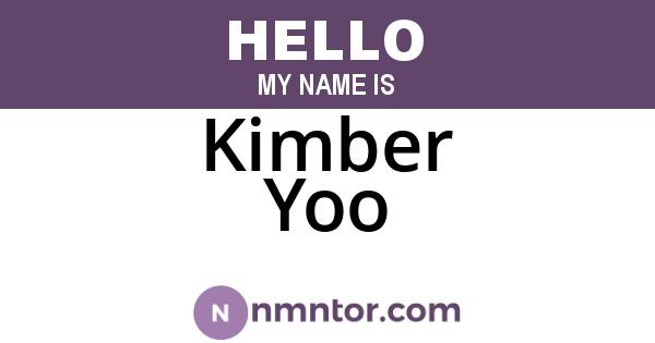 Kimber Yoo