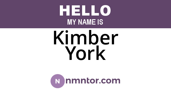 Kimber York