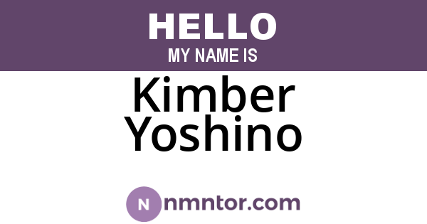 Kimber Yoshino