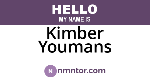 Kimber Youmans
